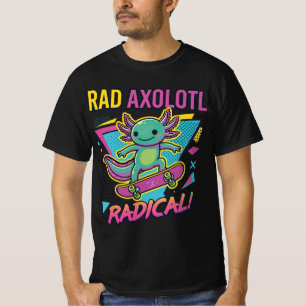 Vintage 90s style Axolotl Rad Skateboard Radical T-Shirt