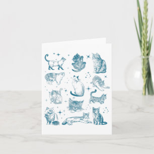 Vintage 90s Tattoo Cat Retro Kitten Nature Cat Lov Card