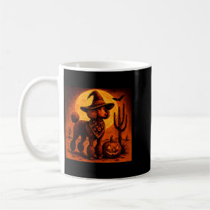 Vintage 90s Western Cowboy Poodle Dog Halloween Coffee Mug