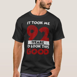 Vintage 92 Years Old Funny 92nd Birthday Gift T-Shirt