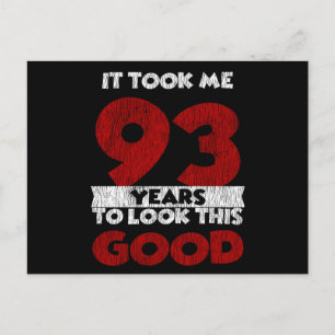 Vintage 93 Years Old Funny 93rd Birthday Gift Postcard