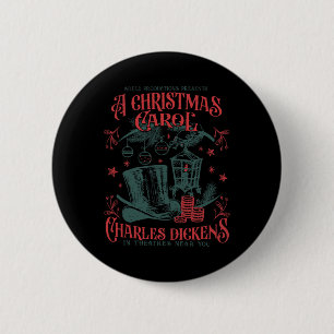 Vintage A Christmas Carol Xmas Light Academia Lite 6 Cm Round Badge