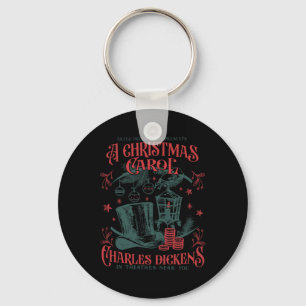 Vintage A Christmas Carol Xmas Light Academia Lite Key Ring