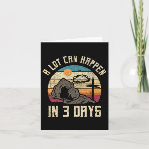Vintage A Lot Can Happen In 3 Days Christian Easte Card