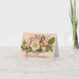 Vintage A Merry Christmas Personalised Card