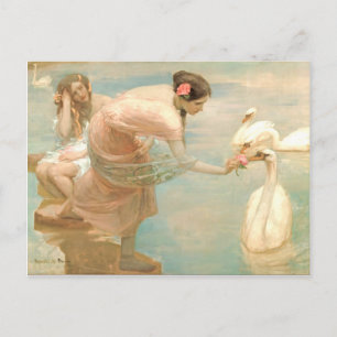 Vintage "A Summer Morning" by Rupert Bunny Postcard