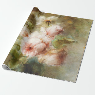 Vintage A vase with Roses  Margaretha Roosenboom Wrapping Paper