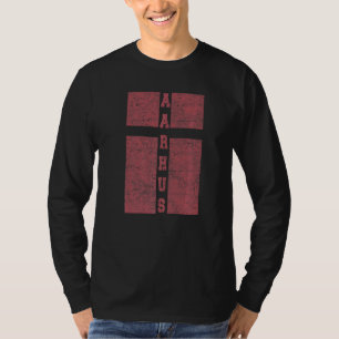 Vintage Aarhus Denmark Love Denmark Flag T-Shirt
