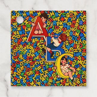 Vintage ABC Children’s Alphabet Illustration Favour Tags