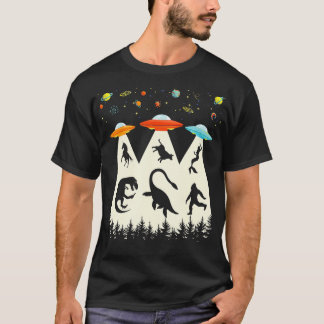 Vintage Abduction TRex Loch Ness Funny  T-Shirt