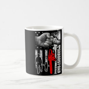 Vintage Aborist Dad American Flag Usa Flag  Coffee Mug