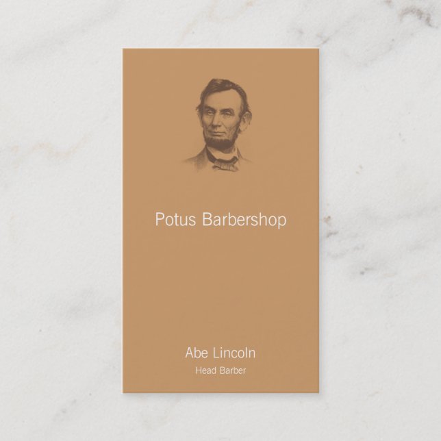 Vintage Abraham Lincoln Portrait Business Card (Front)