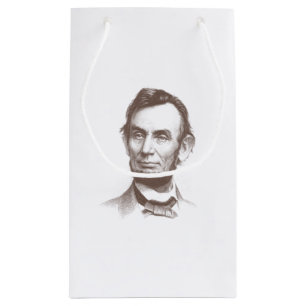 Vintage Abraham Lincoln Portrait Small Gift Bag