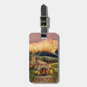 Vintage Abrvzzo Italy custom luggage tag