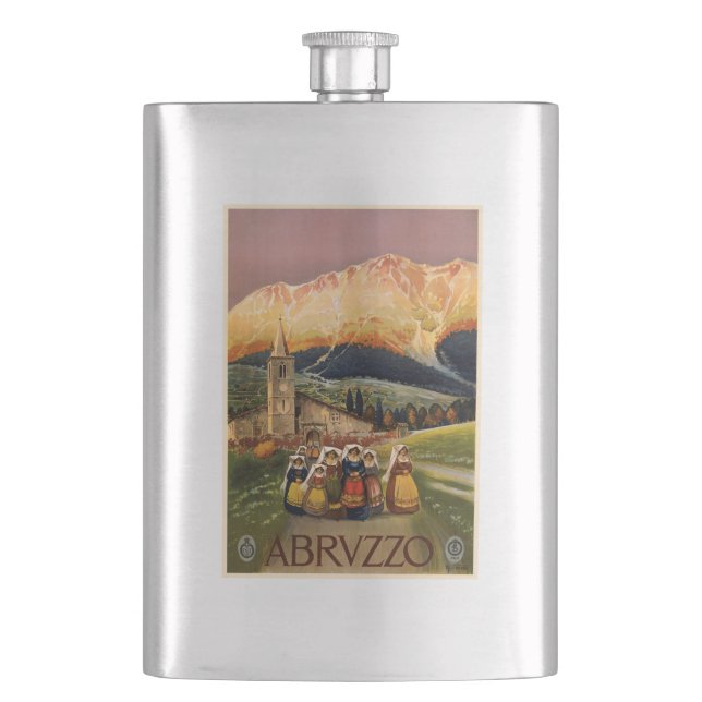 Vintage Abrvzzo Italy flask (Front)