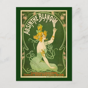 Vintage Absinthe Blanqui Advertisement Postcard