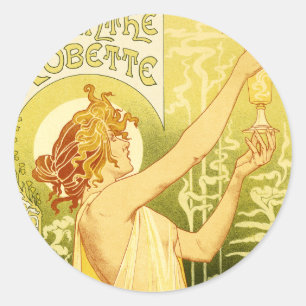 Vintage Absinthe Poster Art Classic Round Sticker