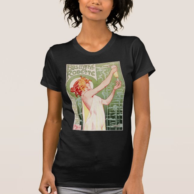Vintage Absinthe Robette Ad Art Nouveau T-Shirt (Front)