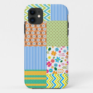 Vintage Abstract Art Colourful Floral Pattern iPhone 11 Case