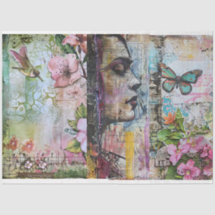 Vintage Abstract Art Decoupage Tissue Paper