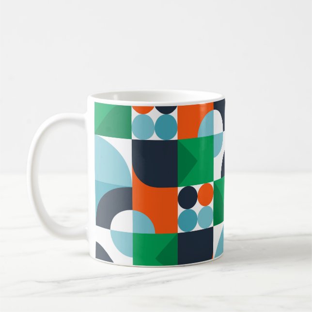 Vintage abstract background coffee mug (Left)
