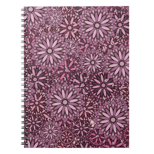 Vintage abstract background. Mandala style. seamle Notebook (Front)