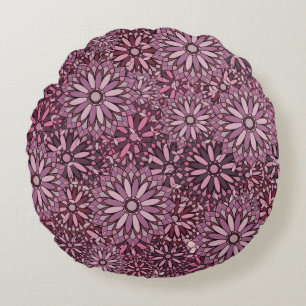 Vintage abstract background. Mandala style. seamle Round Cushion