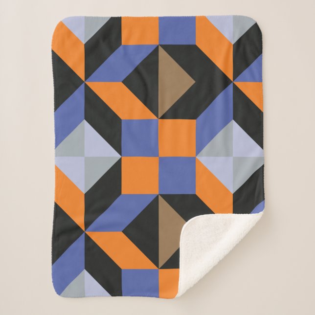 Vintage abstract background sherpa blanket (Front)