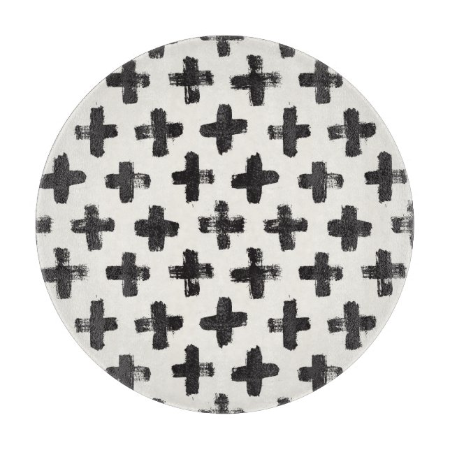 Vintage Abstract Brush Strokes Background Cutting Board (Front)