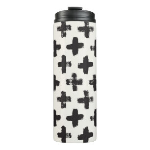 Vintage Abstract Brush Strokes Background Thermal Tumbler