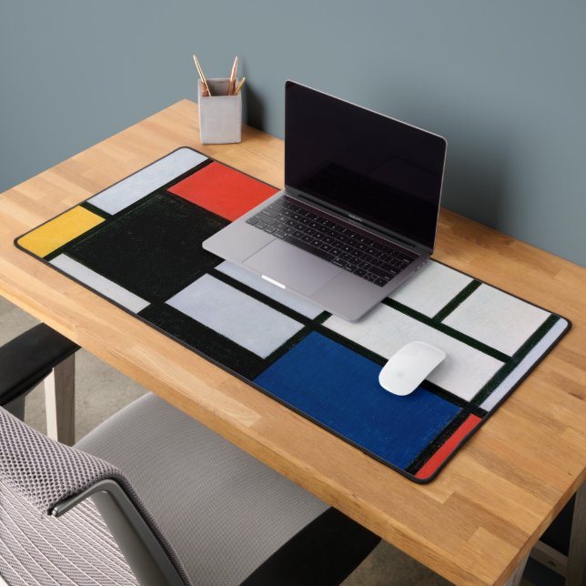 Vintage Abstract Composition by Piet Mondrian Desk Mat (Office 2)