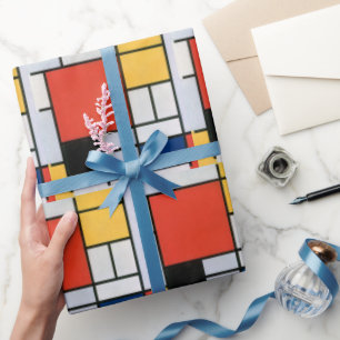 Vintage Abstract Composition by Piet Mondrian Wrapping Paper