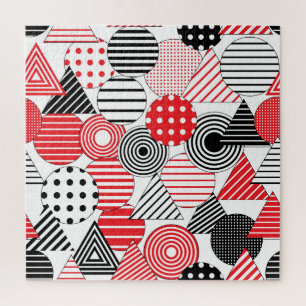 Vintage Abstract: Dots & Stripes Jigsaw Puzzle