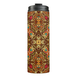vintage abstract ethnic nature hand drawn ornament thermal tumbler
