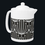 Vintage Abstract Floral in Black and White Pattern<br><div class="desc">Interesting and minimalistic are the words that come to mind as you look upon this classic retro abstract floral pattern in black and white that is oh so art deco and very elegant. This pattern from a bygone era translates perfectly to both fashion and home decor items. The perfect gift...</div>