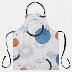 vintage abstract geometric and brush shapes seamle apron