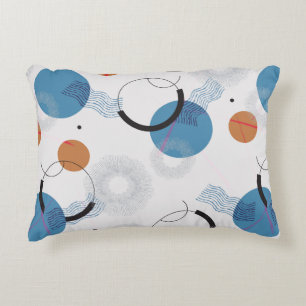 vintage abstract geometric and brush shapes seamle decorative cushion