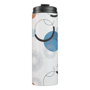 vintage abstract geometric and brush shapes seamle thermal tumbler