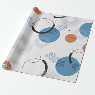 vintage abstract geometric and brush shapes seamle wrapping paper