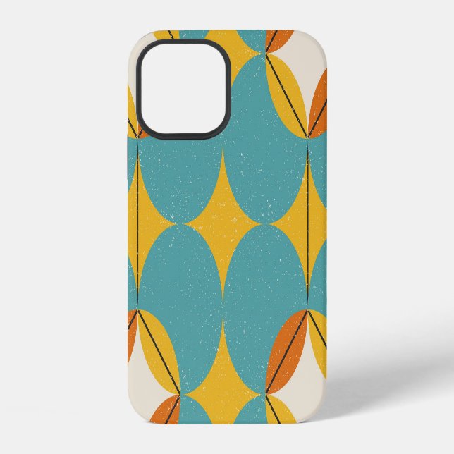 Vintage Abstract, Geometric Scandinavian Pattern. iPhone Case (Back)