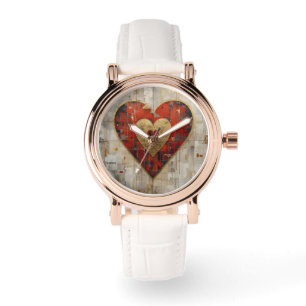 Vintage Abstract Hearts - eWatch Watch