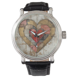 Vintage Abstract Hearts - eWatch Watch