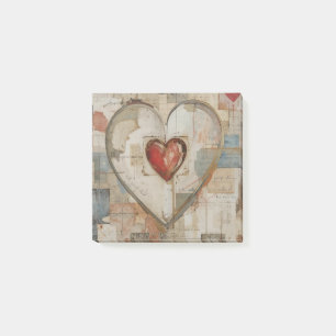 Vintage Abstract Hearts - Post-It Notes