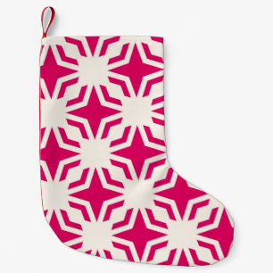 Vintage abstract ornamental geometric seamless pat small christmas stocking