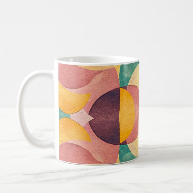 Vintage Abstract Pattern Coffee Mug (Left)