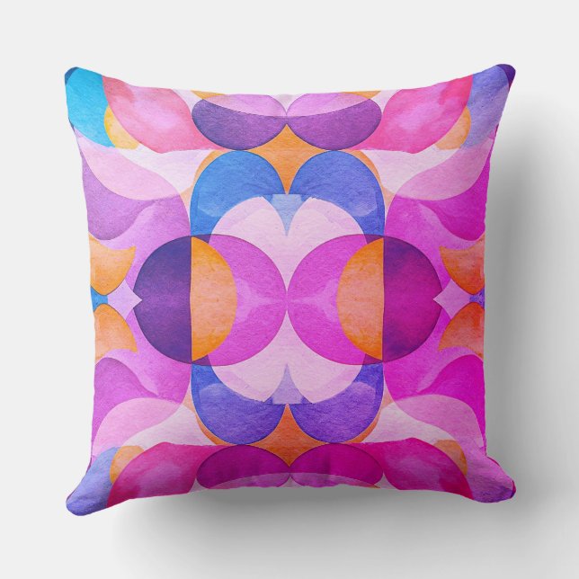 Vintage Abstract Pattern Cushion (Back)