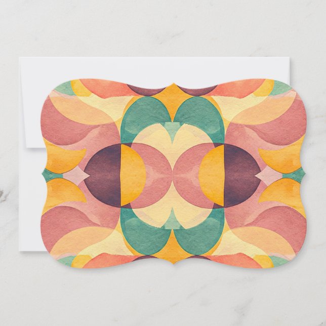 Vintage Abstract Pattern Invitation (Front)