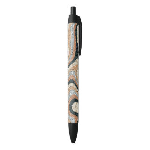 Vintage Abstract Quartz Stone Natural Black Ink Pen