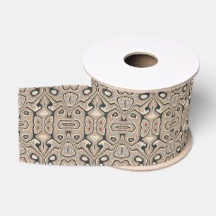Vintage Abstract Quartz Stone Natural Grosgrain Ribbon