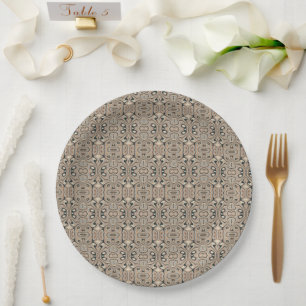 Vintage Abstract Quartz Stone Natural Paper Plate